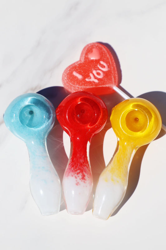 Candy-Inspired Glass Pipes to Sweeten Your Smoking Sessions, colorful hand-blown glass smoking accessories with playful designs, perfect for enhancing the smoking experience with a touch of sweetness