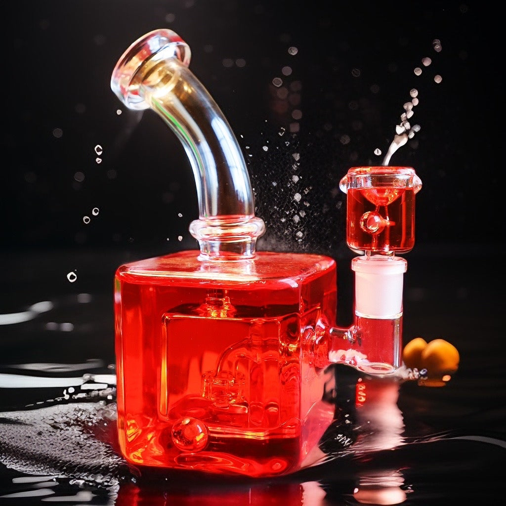 Unleash a frost-enhanced smoking experience with the Smooth Chill Glycerin Coil Bong collection. Featuring elegant glassware in vibrant red, purple, and green, these square-base, bent-neck bongs with ice catchers offer a modern smoke piece design for a sleek and sophisticated session